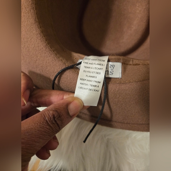 Women's Summer & Rose Wool Fedora Hat with Beige With black Trimming - Picture 10 of 16